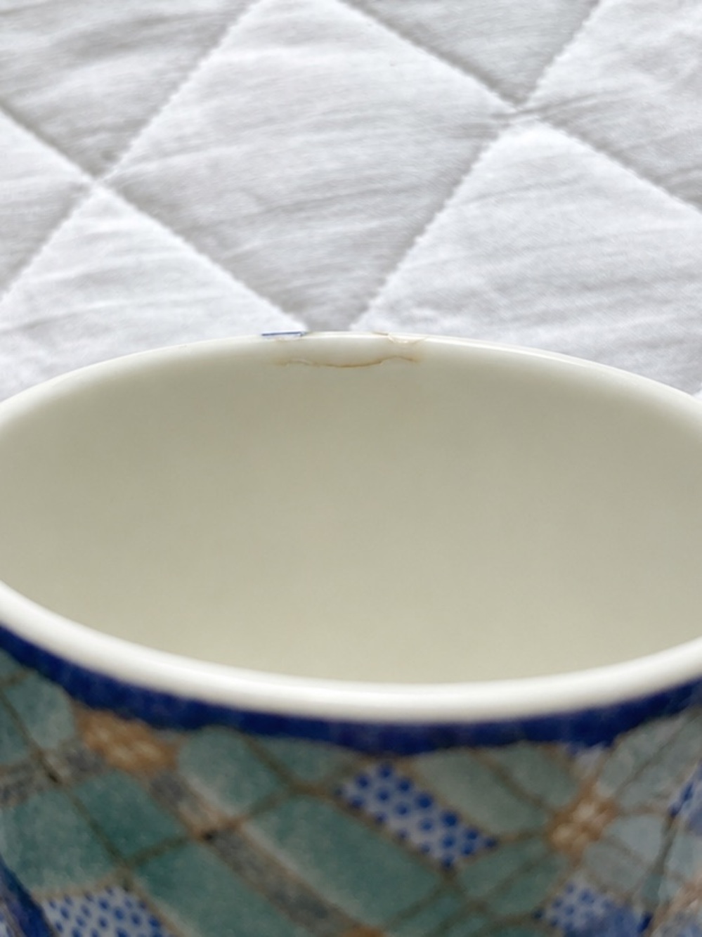 Royal Doulton Glen Ora Fine China Mugs Set of 6 Blue Plaid Vintage - Picture 5 of 5